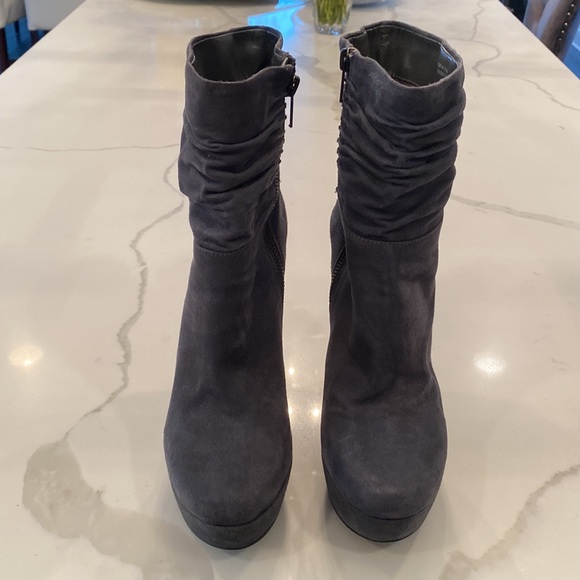 Aldo gray suede platform boots 39 - Picture 2 of 6